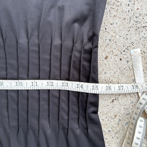 Theory Brynne “New Tuxedo” Black Satin Sleeveless Shift Dress Size 6 - Picture 11 of 15